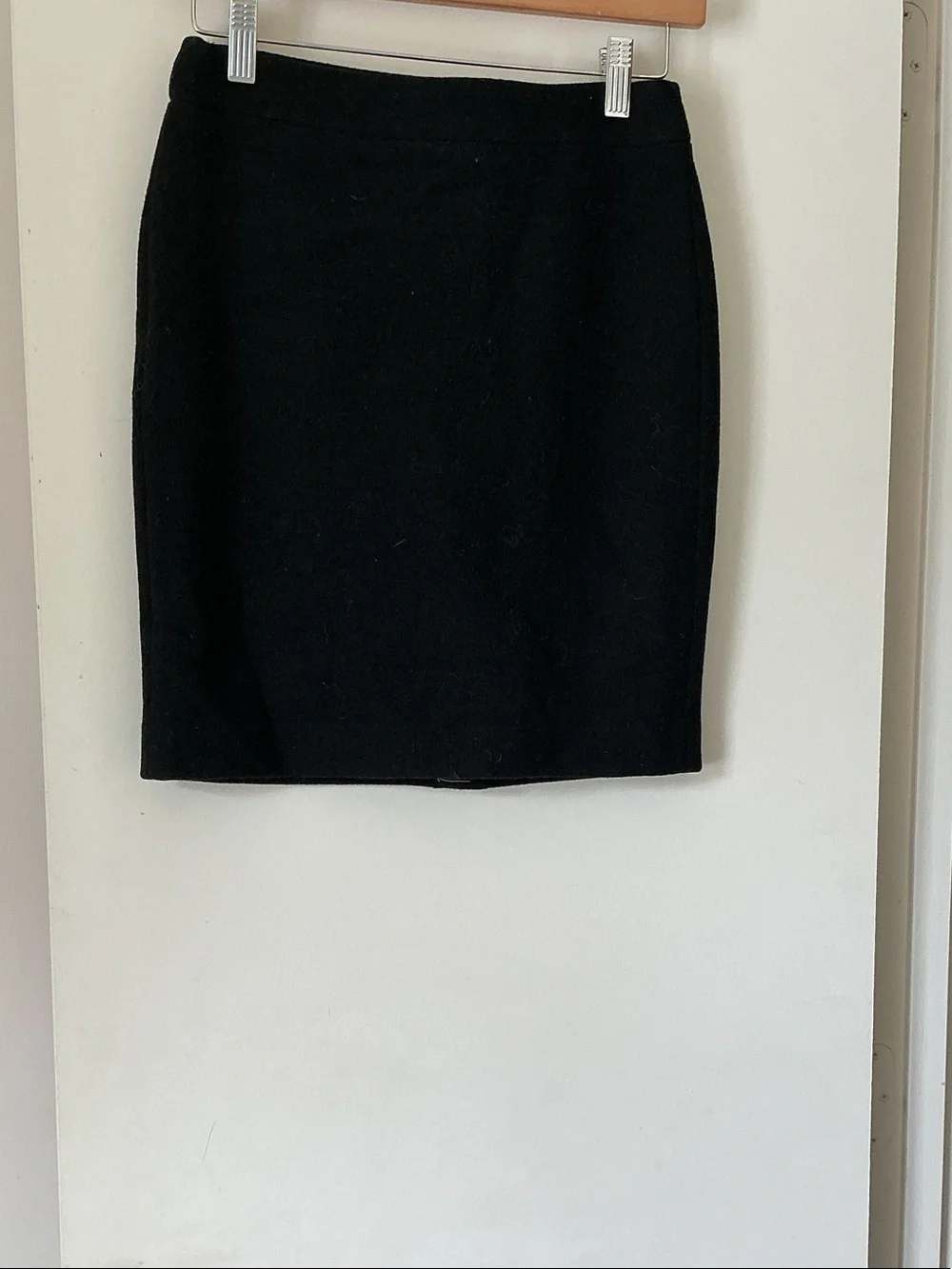 J. Crew Black Wool Pencil Skirt